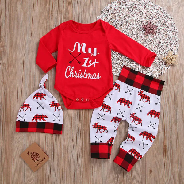 Lovely Baby Outfit Se for Xmas 2PCS Set