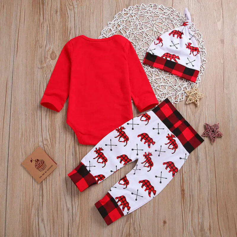 Lovely Baby Outfit Se for Xmas 2PCS Set